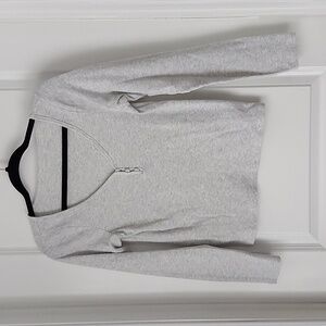American Eagle Outfitters Light grey v neck Henley long sleeve shirt Large